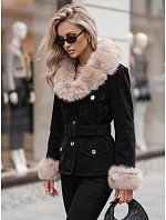 Dámská bunda s odnímatelnou kožešinou, černá, FashionStreet TY5850 Dámská bunda s odnímatelnou kožešinou, černá, FashionStreet TY5850