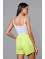 Dámské teplákové šortky v limetkové barvě (8K950-72) Dámské teplákové šortky v limetkové barvě (8K950-72)
