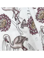 Košile v ecru barvě s dlouhými rukávy a se vzorem plameňáků (AWY0168)