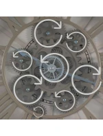 NÁSTĚNNÉ HODINY S OTOČNÝM MECHANISMEM 38CM CAPPUCCINO