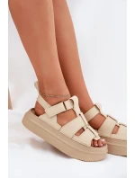 Dámské Sandály Na Platformě Béžové Nitavelia Dámské Sandály Na Platformě Béžové Nitavelia