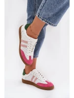 Kožené perforované dámské tenisky Zazoo N1318 Bílomodré