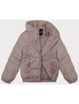 Béžová prošívaná bunda se stojáčkem Miss TiTi (2481) Béžová prošívaná bunda se stojáčkem Miss TiTi (2481)