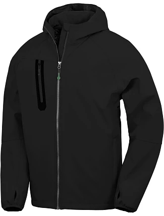 Result R 909X Unisex 3-vrstvá softshellová bunda s kapucí 30.909X black/black