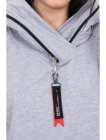 Tunika na zip s kapucí Oversize šedá Tunika na zip s kapucí Oversize šedá