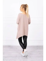Oversize halenka tmavě béžová Oversize halenka tmavě béžová