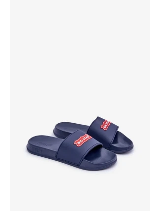 Pánské pantofle s logem Big Star OO174029 tmavě modré Pánské pantofle s logem Big Star OO174029 tmavě modré