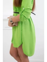 Šaty s delšími zády a pásem jasně zelená Šaty s delšími zády a pásem jasně zelená