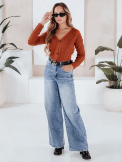 Dámský svetr MELANIA v cihlové barvě FashionStreet MY1651