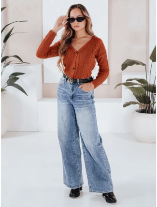 Dámský svetr MELANIA v cihlové barvě FashionStreet MY1651