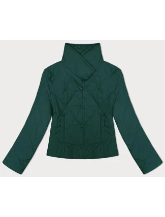 Zelená dámská prošívaná bunda se stojáčkem (20067) Zelená dámská prošívaná bunda se stojáčkem (20067)