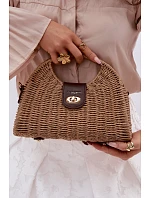 Pletená Malá Kabelka S Odnímatelným Přívazkem Hnědá Delphine