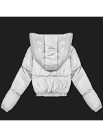 Světle šedá krátká zimní bunda typu puffer J Style (5M3260-92)