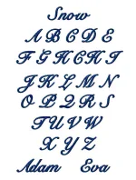 Výšivka jméno Snow Výšivka jméno Snow