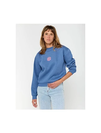 Mikina RIP CURL ICONS OF SURF RELAXED CREW, modrá Mikina RIP CURL ICONS OF SURF RELAXED CREW, modrá