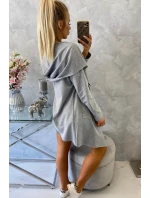 Volná pláštěnka s kapucí šedá Volná pláštěnka s kapucí šedá