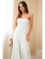 Dámské viskózové šaty s elastickým vrškem mentolová Dámské viskózové šaty s elastickým vrškem mentolová