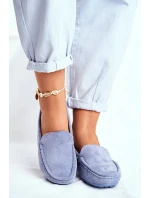 Dámské Semišové Mokasíny Modré Morreno