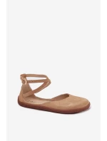 Semišové Baleríny Dámské Barefoot S Pásky Zazoo 191 Béžové Semišové Baleríny Dámské Barefoot S Pásky Zazoo 191 Béžové