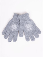 Chlapecké pětiprsté rukavice Yoclub s reflexními prvky RED-0237C-AA50-003 Grey