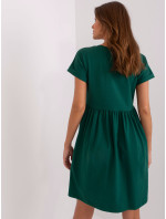Dita RUE PARIS tmavě zelené rozevláté basic šaty