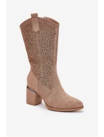 Ažurové kozačky  model 218494 Step in style