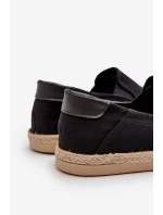 Pánské espadrilky s pletením černé Fenen