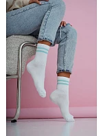 Dámské ponožky Tenké pruhy Bílomodré