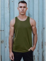 Pánské zelené tričko bez rukávů FashionStreet RX5621