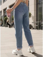 Dámské džínové kalhoty s páskem FashionStreet UY2887 Dámské džínové kalhoty s páskem FashionStreet UY2887