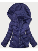 Tmavě modrá krátká dámská zimní bunda (5M725-215)