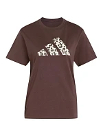 Dámské tričko adidas Animal Graphic, hnědé, KT2676 Dámské tričko adidas Animal Graphic, hnědé, KT2676