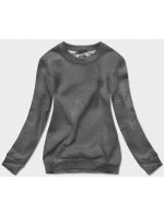 Dámská tepláková mikina v grafitové barvě se stahovacími lemy (W01-5) Dámská tepláková mikina v grafitové barvě se stahovacími lemy (W01-5)