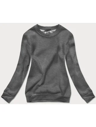 Dámská tepláková mikina v grafitové barvě se stahovacími lemy (W01-5) Dámská tepláková mikina v grafitové barvě se stahovacími lemy (W01-5)