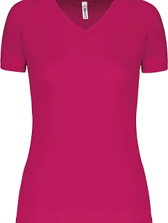 Kariban ProAct PA 477 Dámské sportovní tričko s výstřihem do V 20.P477 fuchsia