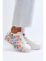 Dámské tenisky se srdíčky Bílé Claral