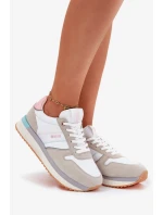 Dámské semišové tenisky Big Star HI-POLY SYSTEM – béžovo-bílé