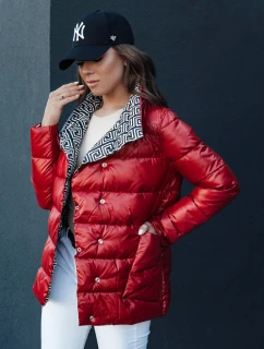 Dámská prošívaná přechodná bunda DELSY červená FashionStreet TY4417