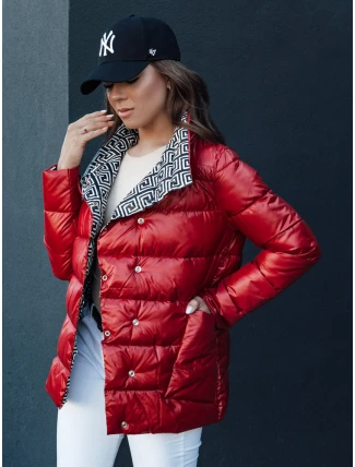 Dámská prošívaná přechodná bunda DELSY červená FashionStreet TY4417