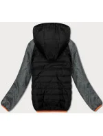 Černo-grafitová lehká dámská sportovní bunda (8M913-392)