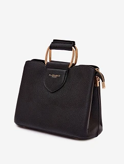 Malá Kufříková Kabelka Z Eko Kůže Černá Lorielle