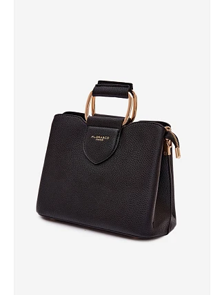 Malá Kufříková Kabelka Z Eko Kůže Černá Lorielle