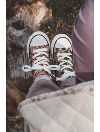 Dětské vysoké tenisky s zipem Béžová a zelená Filemon