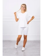 Bílý set top+legíny