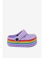 Dětské pěnové sandály s fialovými barevnými pásky Children's Foam Purple Straps Tansy Dětské pěnové sandály s fialovými barevnými pásky Children's Foam Purple Straps Tansy