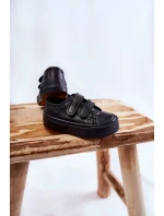 Dětské kožené tenisky na suchý zip BIG STAR KK374054 Černá Dětské kožené tenisky na suchý zip BIG STAR KK374054 Černá