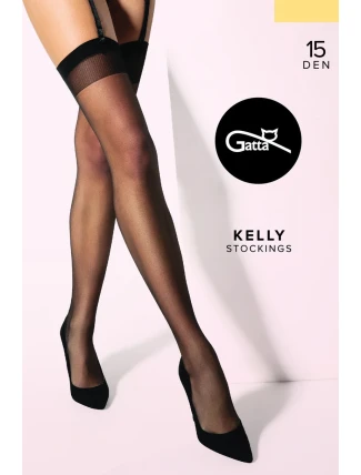 Dámské punčochy k podvazkovému pásu KELLY - Stretch