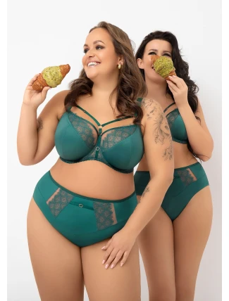 Gorsenia F004 Kasja Zelené kalhotky M-4XL