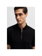 Pánská polokošile BOSS Polston 11 NERO slim fit černá (50513375-001)