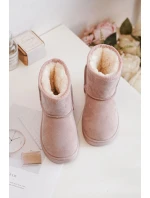 Dětské Zateplené Kotníkové Sněhule Růžové Gooby Dětské Zateplené Kotníkové Sněhule Růžové Gooby